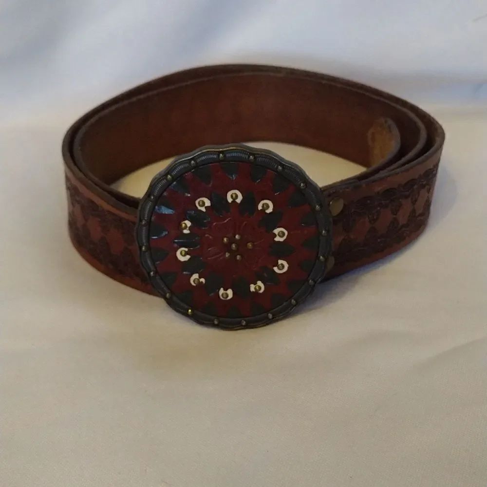 Vintage Leather belt and buckle